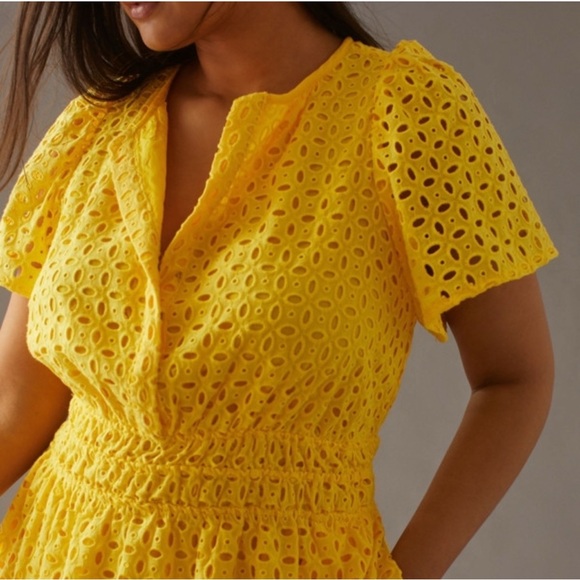 Anthropologie Somerset Eyelet Mini Dress - Picture 2 of 7